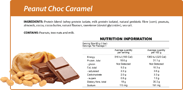 PEANUT CHOC CARAMEL PROTEIN BAR